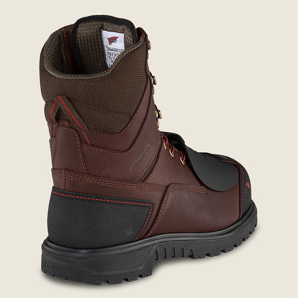 Red Wing Safety Boots Brown/Black - Mens Brnr Xp - 8-inch Waterproof Toe Metguard - 2683-ONZYM